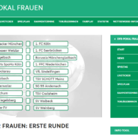 DFP-Pokal Frauen (Screenshot der DFB Homepage)
